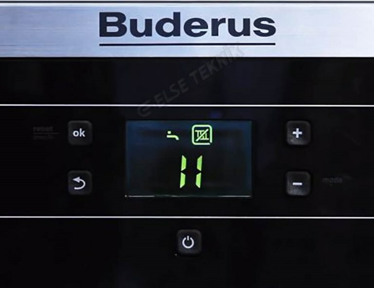Display digitale della caldaia Buderus