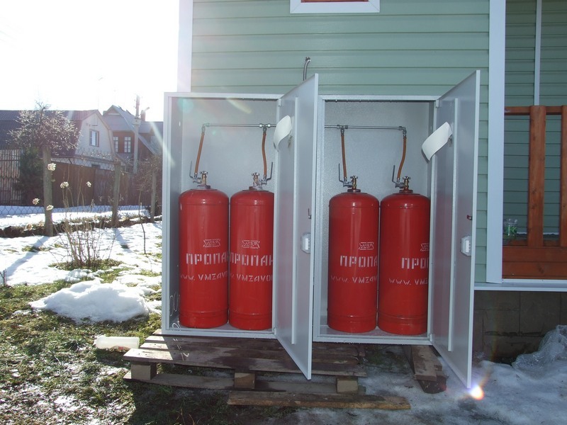 Using cylinders in a non-gasified home