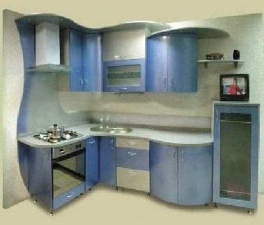 kitchen set of delicate color