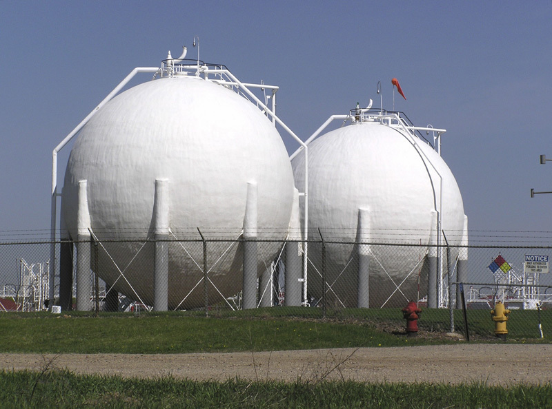 Huge gas tanks for gas storage