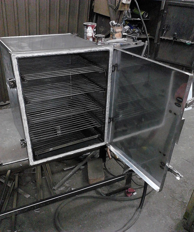 Stainless steel cold smoking cabinet