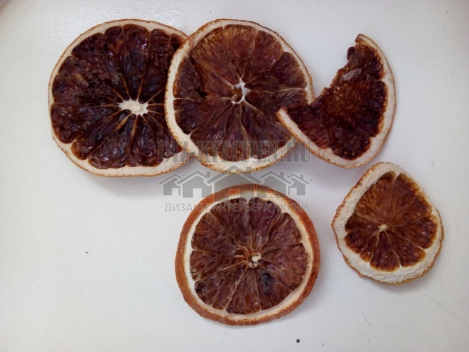 Dried orange for decoration