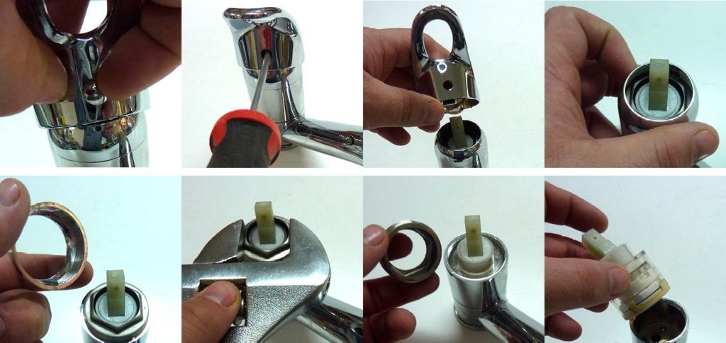 How to disassemble a single-lever mixer.