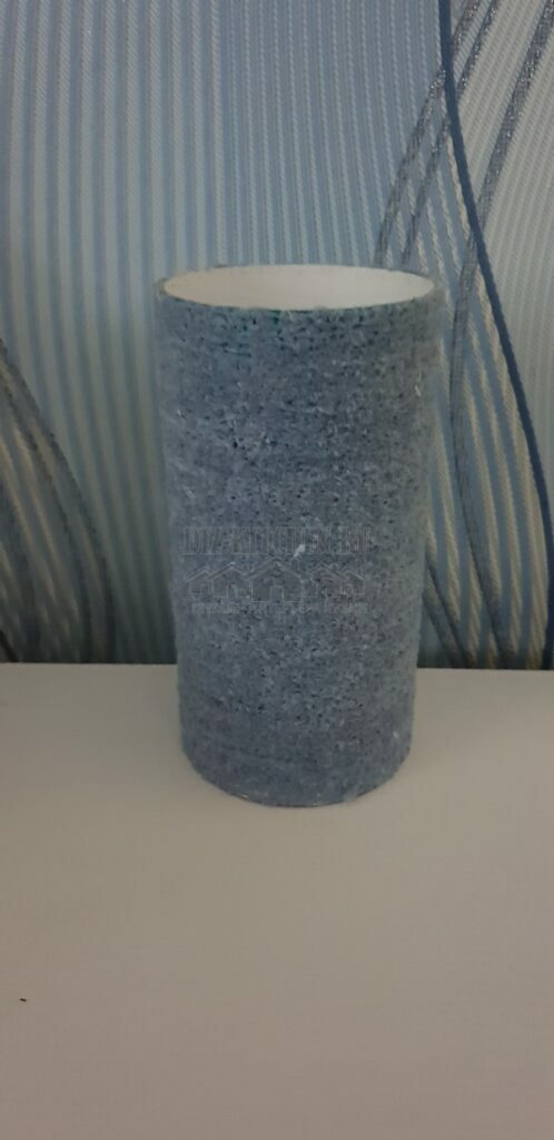 Jar wrapped in boucle thread