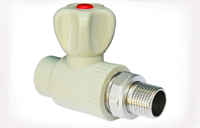Taps and fittings for polypropylene water pipes