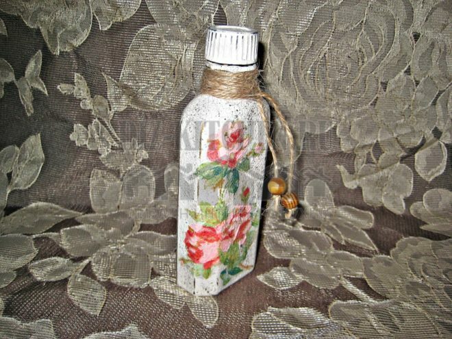 Do-it-yourself-Decoupage-Flasche