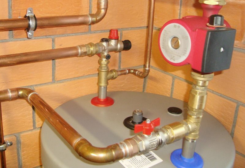 Check valve in the boiler piping