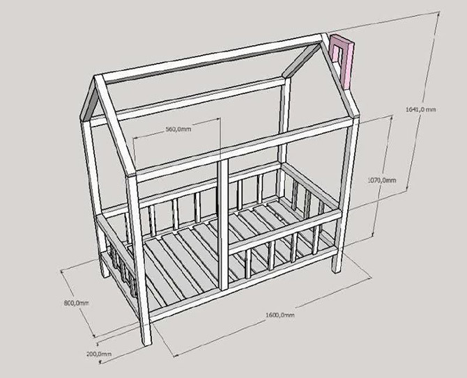 Do-it-yourself bed-house: options, materials, drawings, photos, how to make, instructions, decoration