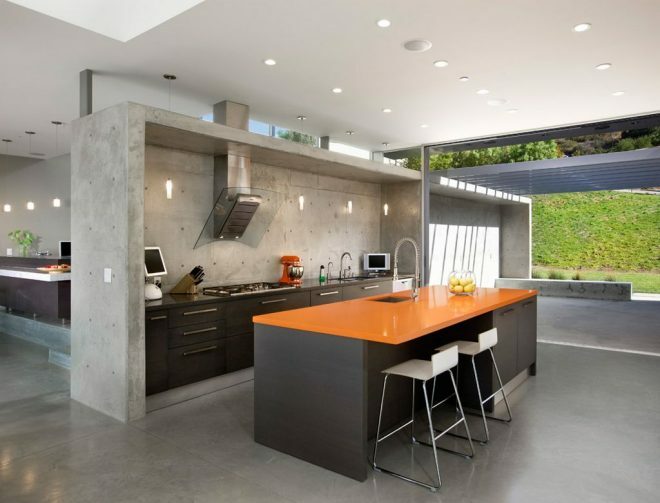 cozinha de concreto