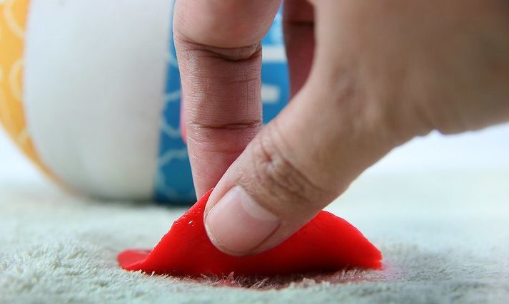 Chewing gum on the carpet