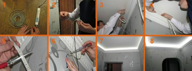 Regras de segurança para instalação de tiras de LED