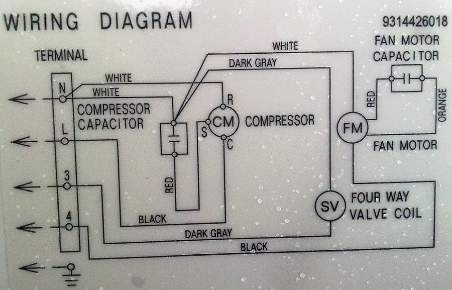 Split system outdoor unit connection diagram