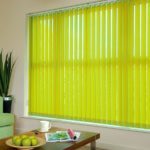 Blinds are vertical fabric