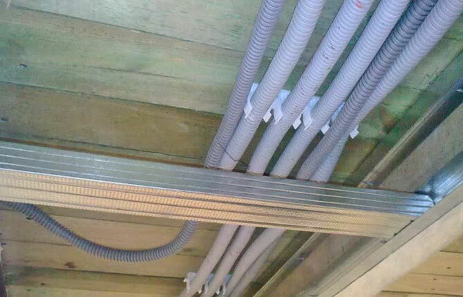 Pipes under the ceiling