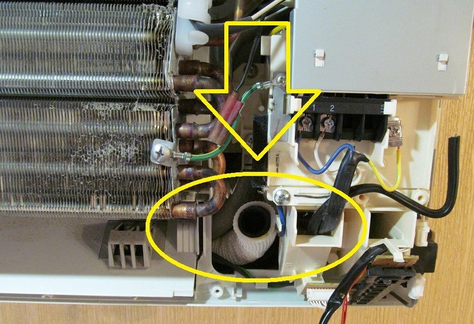 Drainage system of the air conditioner