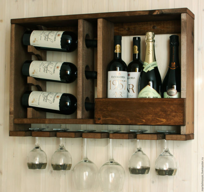 Wine rack in the kitchen