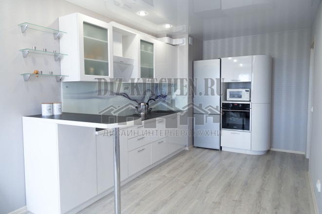 Modern white glossy kitchen