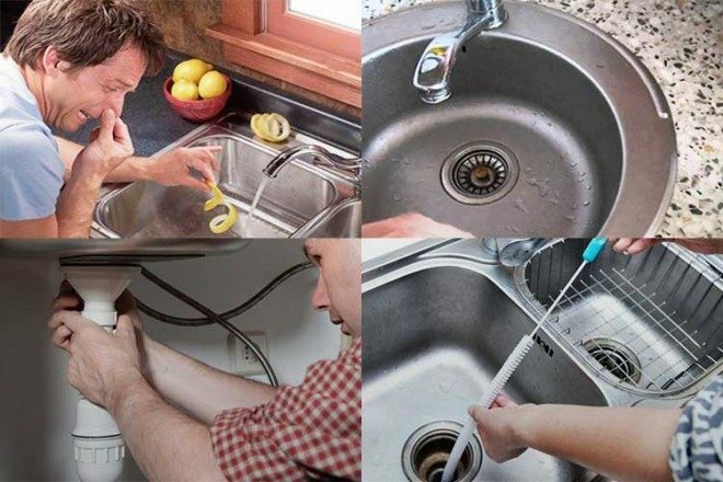Hur man tar bort lukt från diskbänken: enkla sätt