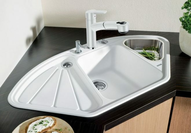 Five - hexagonal sink for kitchen