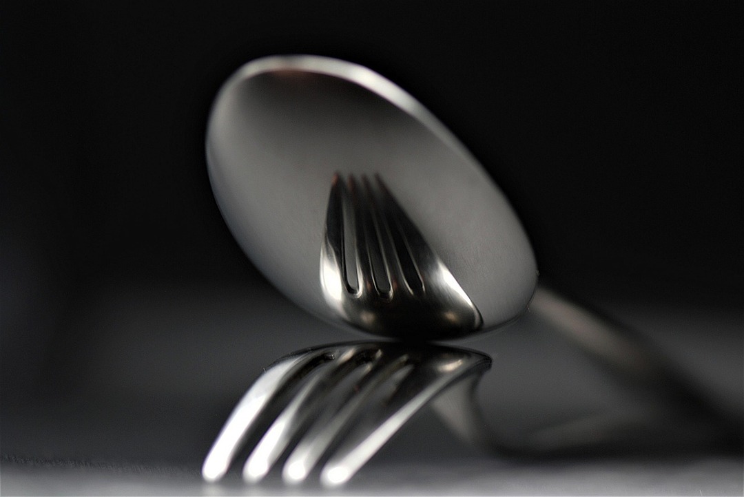 A spoon and a fork