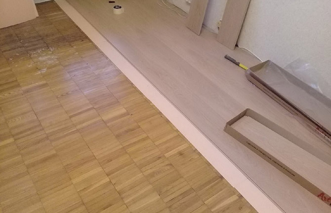 The base under the laminate must be thoroughly dried