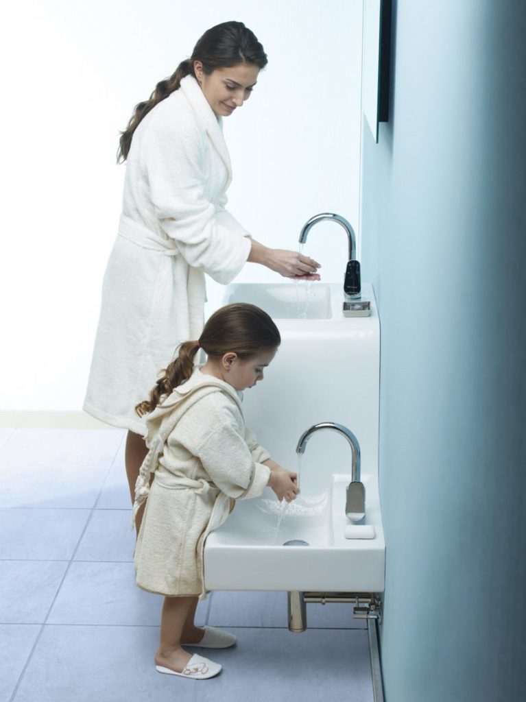 Sink for children and adults.