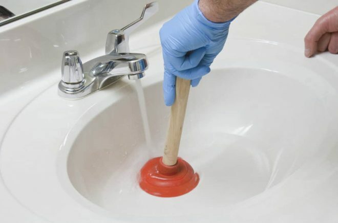 Using a plunger for cleaning