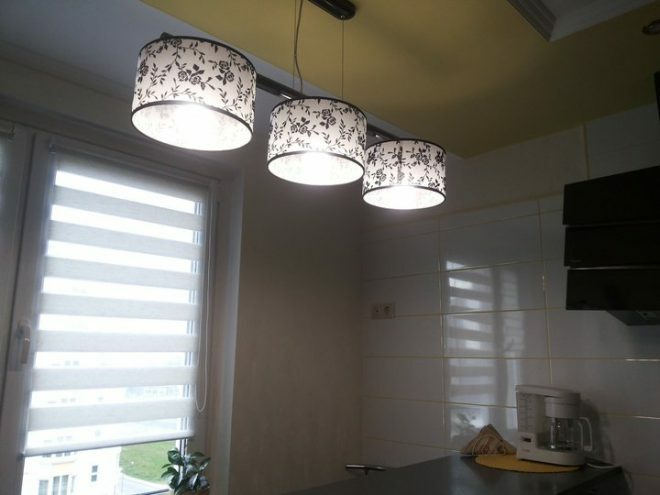 Chandeliers in the kitchen