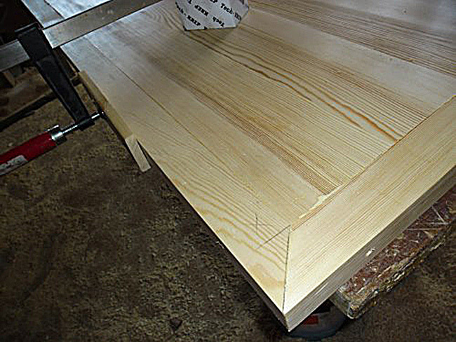 Countertop cover after milling