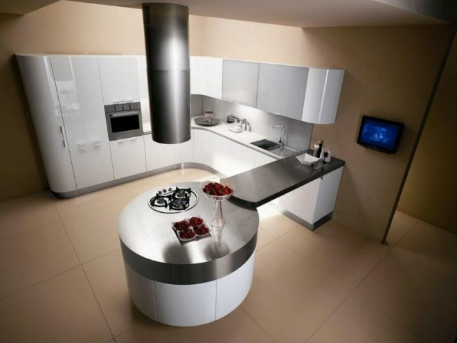Peninsular kitchen layout