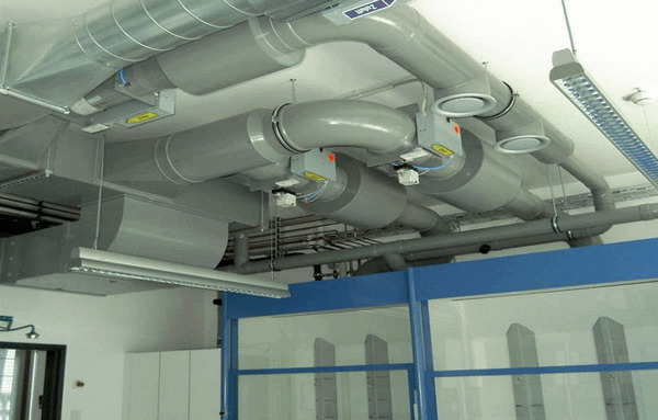 Air ducts made of polypropylene pipes 