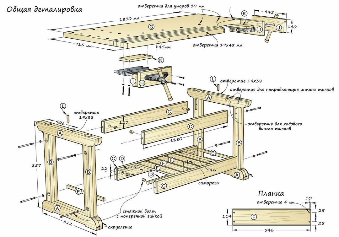 Do-it-yourself workbench in the garage: step-by-step assembly instructions