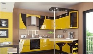 Modern kitchen sets made of modular elements