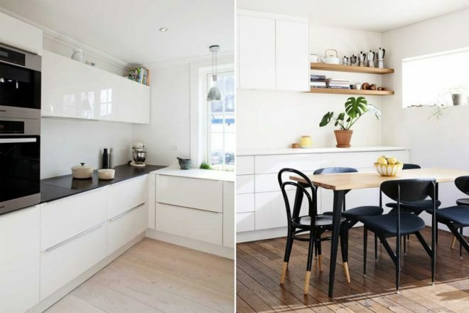 Hvidt køkken i interiøret: fotos, fordele og ulemper, anbefalinger
