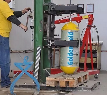 Gaasiballooni hüdraulilised testid
