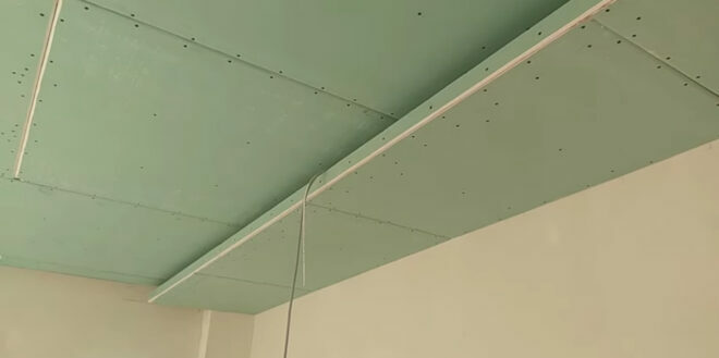 Plafond en plaques de plâtre duplex