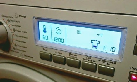 E10 klaida skalbimo mašinoje Electrolu