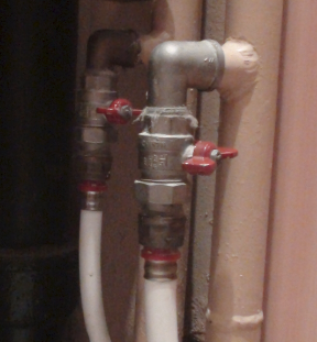 Water supply taps.