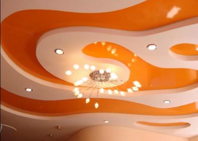 Oranje duplex plafond