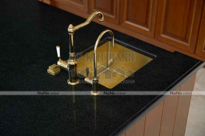Brass sink and faucet