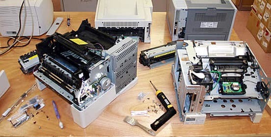 What the printer consists of: what's inside, cartridge design