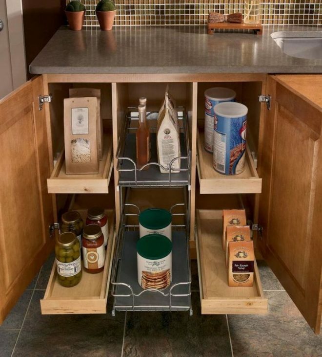 Pull-out shelves