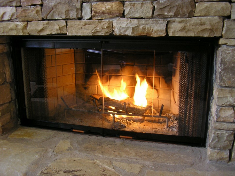 Gas Fireplace Glass Door