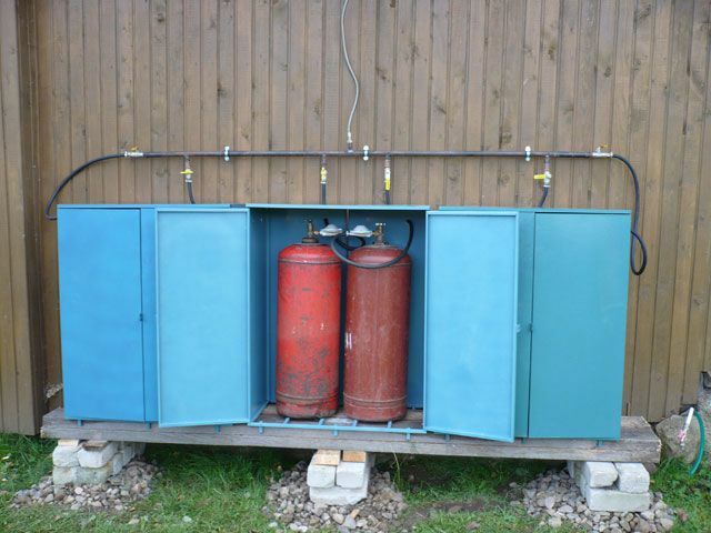 Cylinders on site