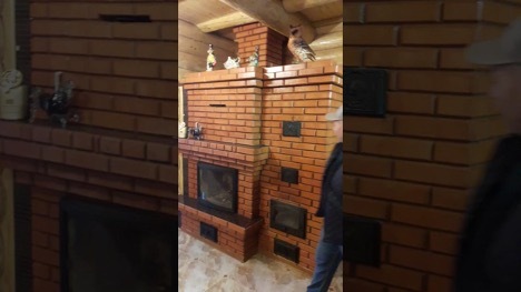 Stove and fireplace in one chimney