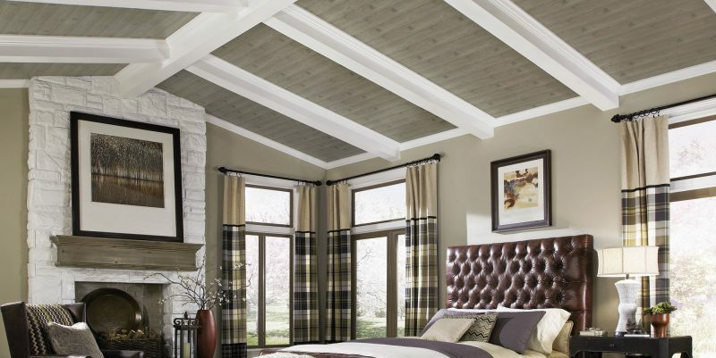 ceiling in the bedroom