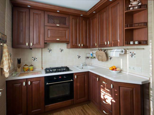 Hoek keuken ontwerp 6 m². van array