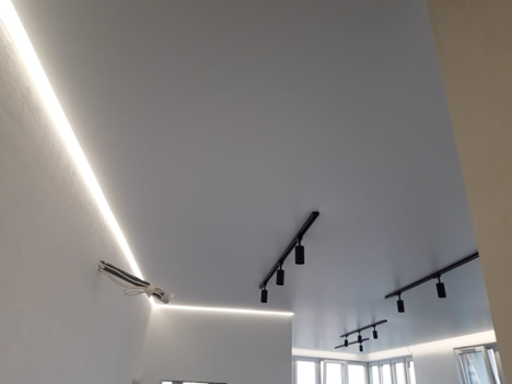 Lighting in the corridor with suspended ceilings