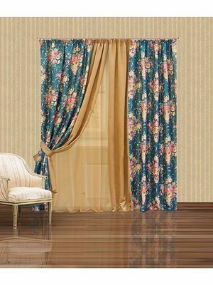 Luxurious curtains in the interior