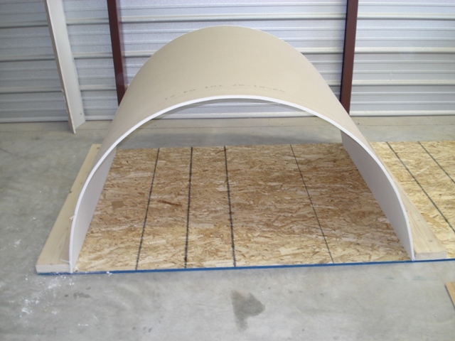 Arched drywall sheet
